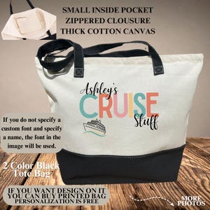 Custom Cruise Trip Tote Bag, Personalized Vacation Gift with Name, Travel Cruise Bag for Ship Days, Canvas Cruise Bag, Summer Getaway Tote