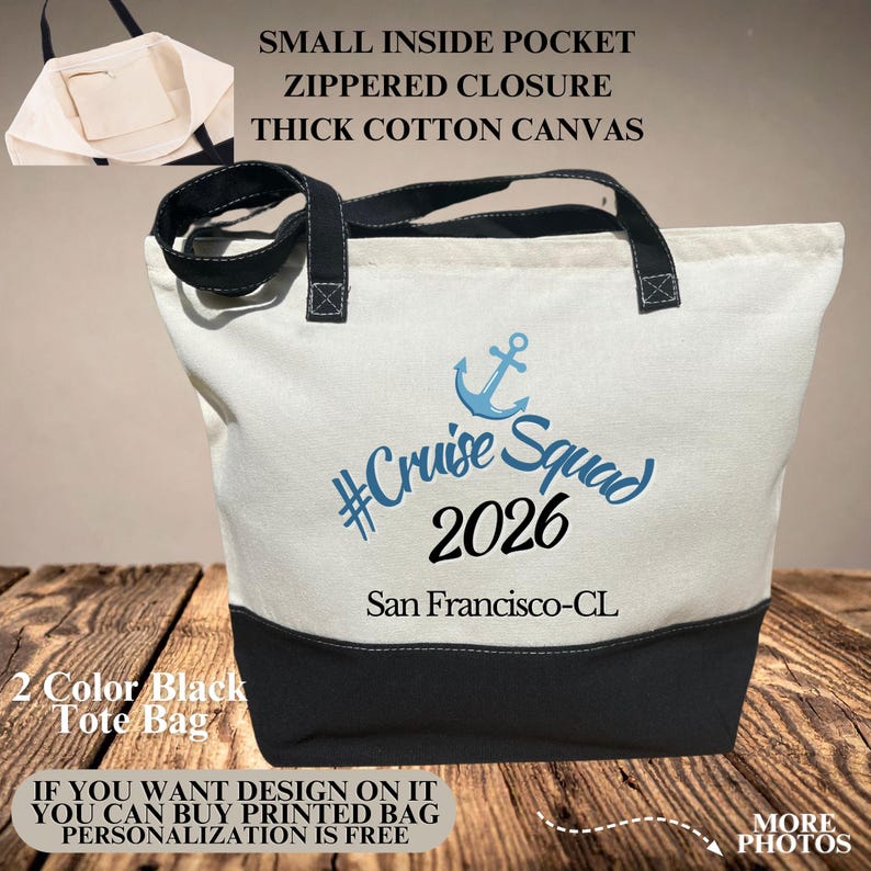 Family Cruise Trip 2024 Tote Bag, Cruise Bag, Family Cruise Tote, Family Vacation Tote, Summer Matching Gift, Holiday Vacation, Cruise Squad image 2