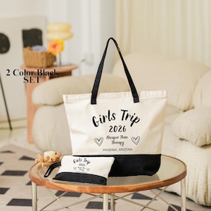 Girls Trip Cheaper Than Therapy Tote Bag, Vacation Gift image 7
