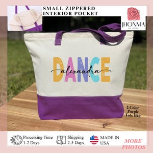 Personalized Dancer Tote Bag, Custom Dance Gifts, Dance Teacher Bag, Dance Student Bag, Dance Team Gift, Trendy Dance Bag, Dance Course Bag