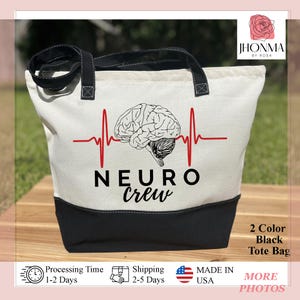 Neurology Nurse Tote Bag, Custom Neuro Crew Bag, Neurology Tech Tote, Neuro Squad Gift, Neurology Team Bag, Neurology Department Tote