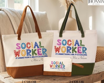 Personalized Social Worker Gift, Social Worker Tote Bag, Social Worker Grad, School Social Worker,LMSW, CMSW, MSW Grad Present, Counselor