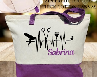 Personalized Hair Stylist Tote Bag, Hairstylist Gift Hairdresser Bag, Hair Stylist Gift, Hairdresser Gift, Hair Dresser Gift For Beautician