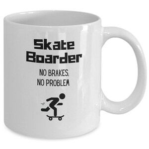 Skateboarder mug, skater christmas present, skateboard lover birthday gift