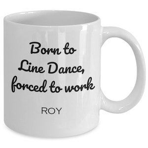 Tazza personalizzata per ballerino di linea, regalo di Natale per ballerino di linea western, premio per gara di danza, tazza personalizzata per ballerino