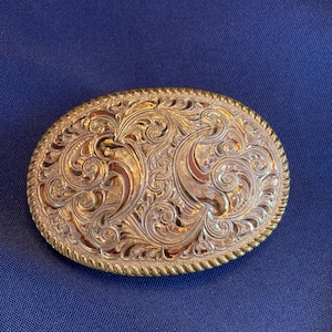 Crumrine Belt Buckle Silver Plate on Jewelers Bronze - Etsy display picture 1