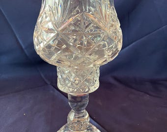 Pedestal for Vintage Cut Crystal Hurricane Candle Holder