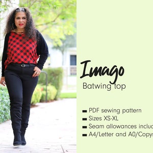 IMAGO batwing top loose dolman sleeve loungewear - DIGITAL PDF sewing pattern for women - Studio Calicot