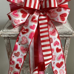 Valentinstag Kranz Schleife, Valentinstag Dekoration, Türhänger Schleife, Valentinstag Laterne Schleife, Liebe Herzen Valentinstag Schleife