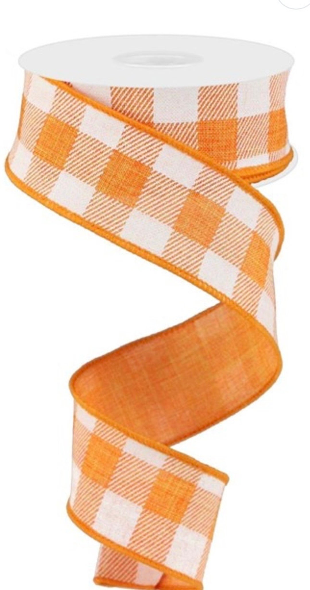 Fall Check Wired Ribbon, Striped Check Fall Wired Ribbon for Wreaths ...