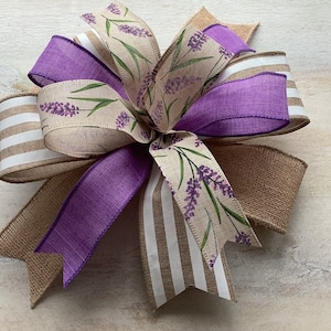Floral Wreath Bow, Summer Wreath Bow, Lantern Bow, Door Hanger Bow, Wreath Embellishment