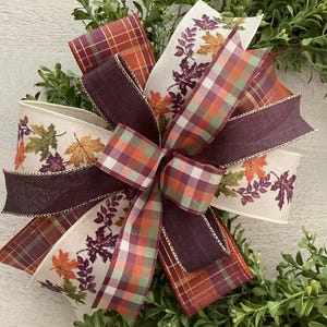 Pflaume und Rost Danksagungskranz Schleife: Herbst Laternen Dekor