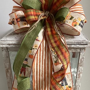 Vogelscheuchen-Kranz-Bogen, Laternen-Bogen, Herbst-Türhänger-Bogen, Kranz-Verschönerung, Erntedank-Bogen, Rost und Grün