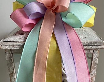 Easter Floral Bow, Easter Wreath Bow, Easter Decor, Bow for Easter ...