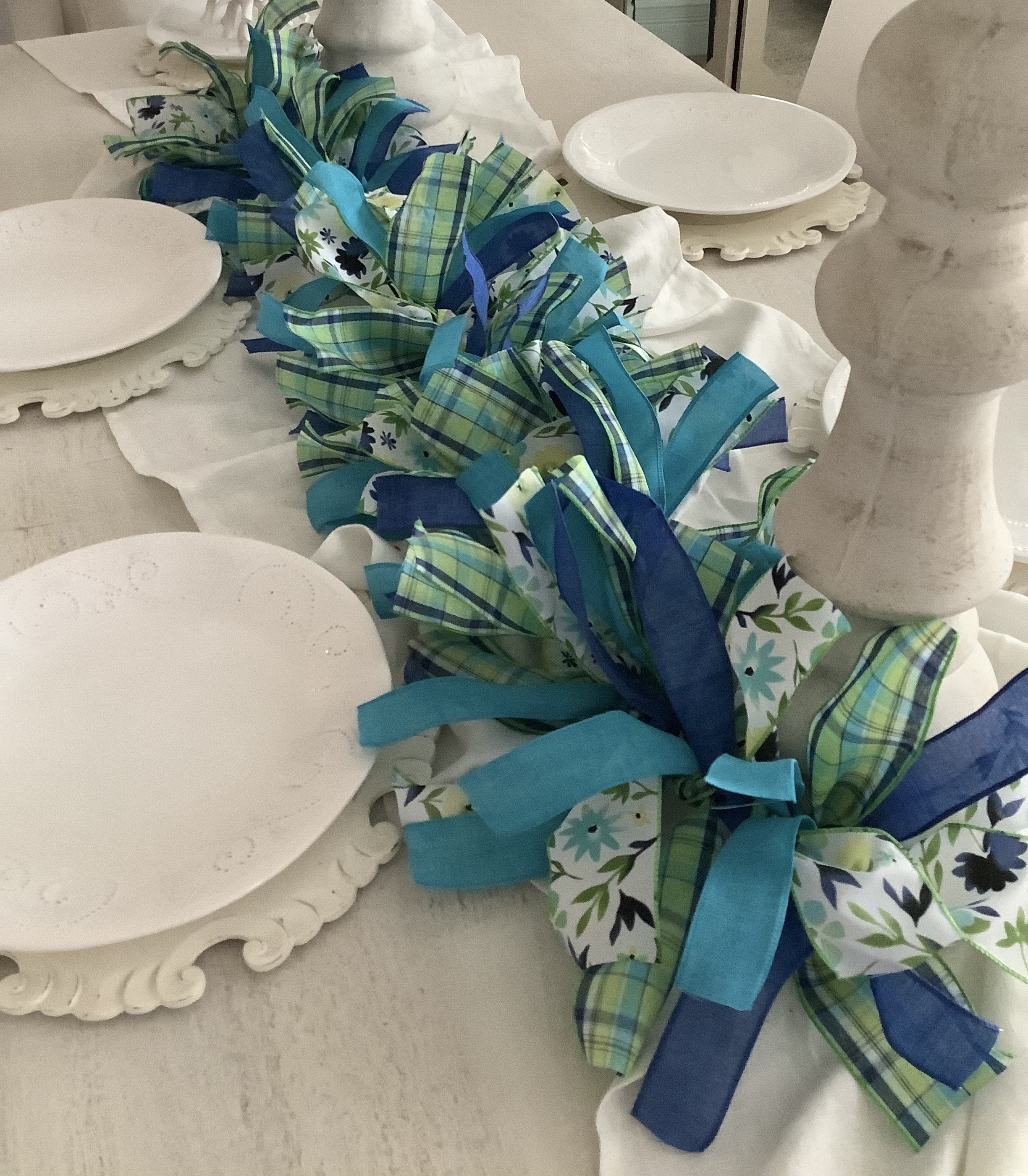 4 Foot Spring Rag Tie Garland, Home Decor, Farmhouse Rag Tie Garland ...