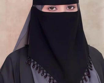 Niqab, Saudi niqab, face niqab, face mask, eyes niqab, string niqab, Muslim woman naqab ,black niqab hand work niqab, stylish niqab, hijab