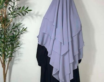 Khimar, chiffon khimar, khimar niqab, Malaysian khimar, 3 layer khimar niqab, string niqab khimar, new dizine niqab khimar,