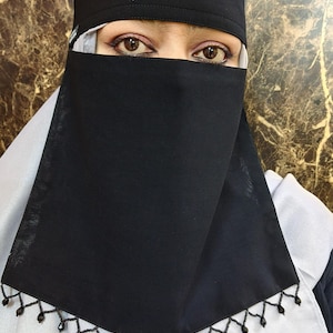 Niqab saudisk niqab ansikte niqab ansiktsmask ögon niqab sträng niqab muslimsk kvinna naqab svart niqab handarbete niqab näsdel