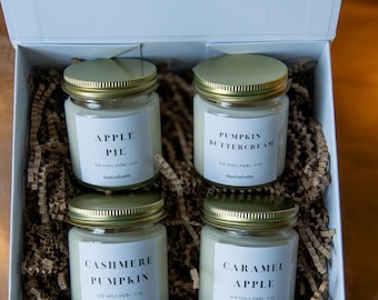 Fall Candle Gift Set | Toxin-Free Soy Wax Candles (4oz)