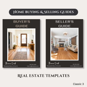 Real Estate Buyer and Seller Guide, Buyer Packet & Seller, Home Buyer Canva Printable Guide, Real Estate Agent Marketing Template Bundle