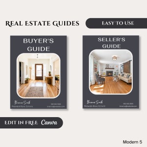 Real Estate Buyer and Seller Guide, Buyer Packet & Seller, Home Buyer Canva Printable Guide, Real Estate Agent Marketing Template Bundle