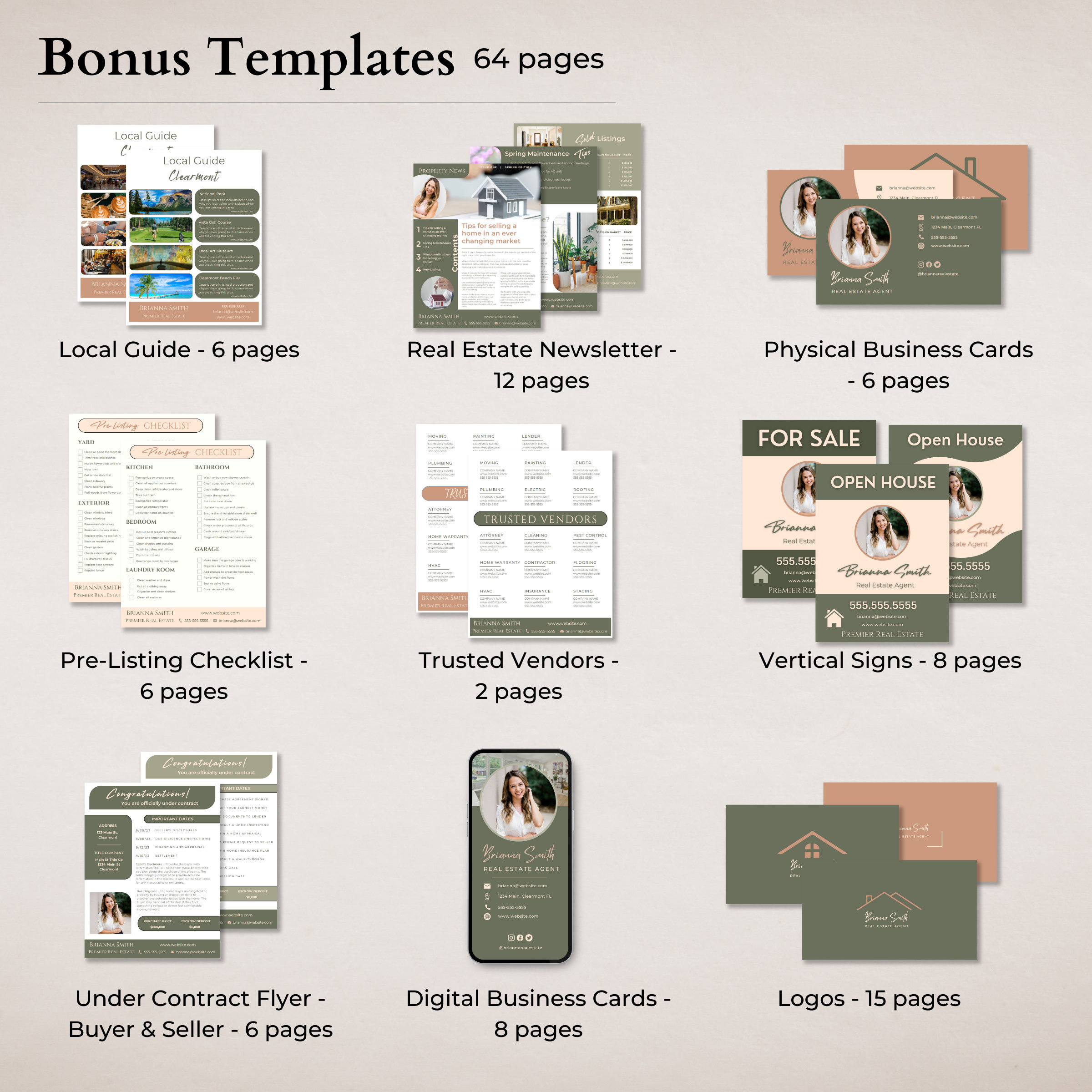 Luxury Real Estate Marketing Templates Bundle, Realtor Marketing ...