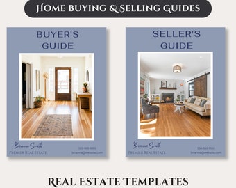 Real Estate Buyer and Seller Guide, Buyer Packet & Seller, Home Buyer Canva Printable Guide, Real Estate Agent Marketing Template Bundle