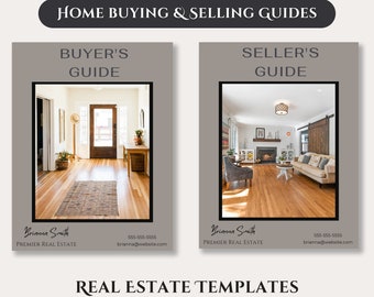 Real Estate Buyer and Seller Guide, Buyer Packet & Seller, Home Buyer Canva Printable Guide, Real Estate Agent Marketing Template Bundle