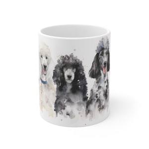 Watercolor Poodle Coffee Mug, Dog Lover Gift, Gift Idea, Gift For Dog Dad, Gift for Dog Mom, Dog Mug, Poodle coffee cup, Dog Art, Dog Cup