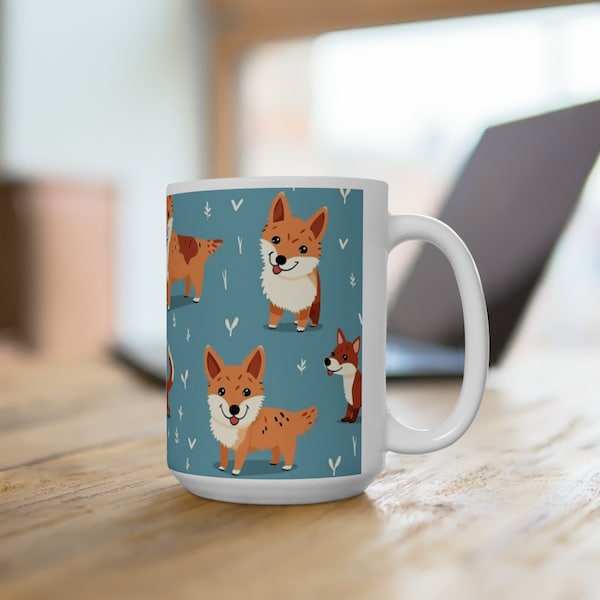 15 oz Red Heeler Parade Coffee Mug, Dog Lover Coffee Mug, Red Heeler  Gift, Birthday Gift, Dog Dad, Dog Mom, Dog lover Mugs, Red Heeler Mug