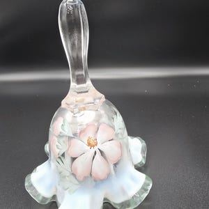 Fenton &quot;Meadow Beauty&quot; Hand Painted Glass Bell