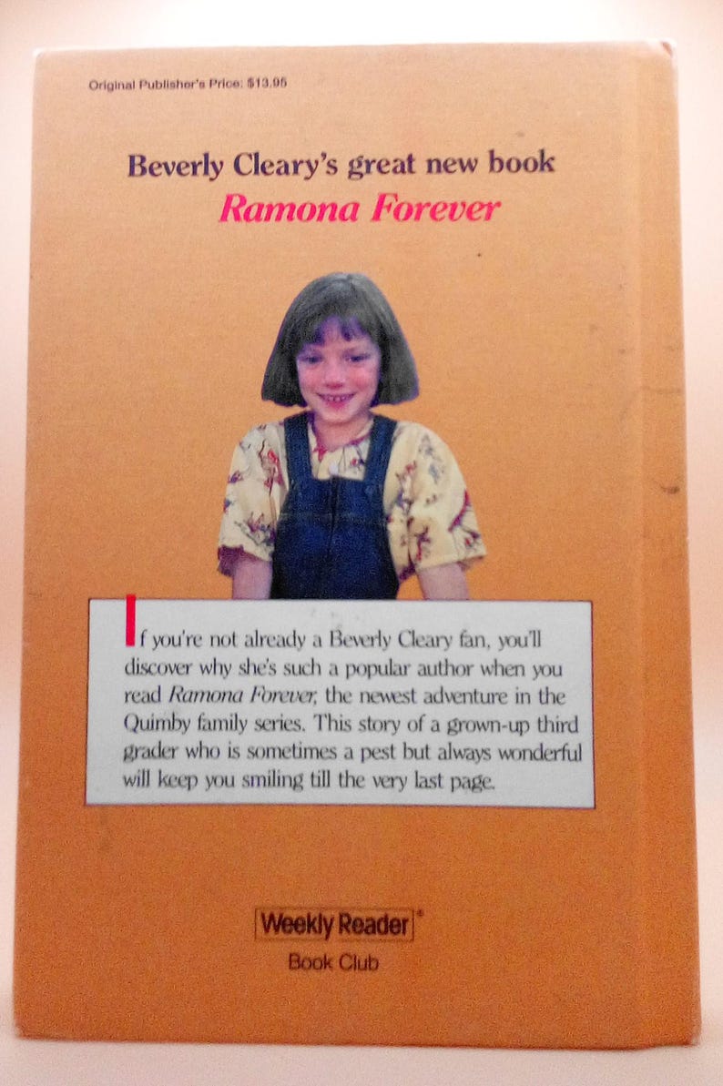 Ramona Forever by Beverly Cleary Hardcover 1984 - Etsy