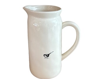 Rae Dunn Pour Pitcher Granja Cocina Decoración del hogar