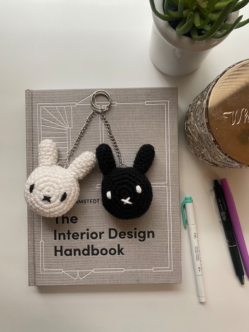 Crochet Miffy the Rabbit Cartoon Keychain - Etsy
