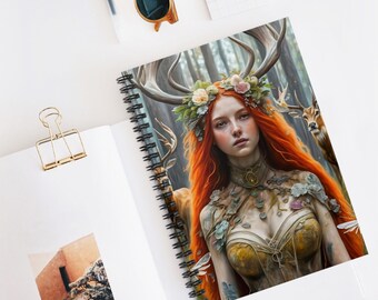 Spiralblock/Notizbuch/Celtic Princess/Celtic Princess Matte Art/Irisches Buch/Scottish Königin Geschenk/Kulturelles Dekor