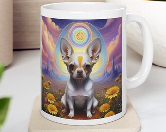 My Chihuahua is My Spirit Animal Mug 11oz/ Funny Chihuahua Mug/Gift for Dog Lover/Dog Coffee Cup/Psychedelic Art/Dog Art/Funny Dog Mug/