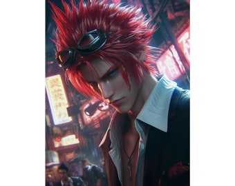 Reno Final Fantasy VII Matte Vertical Poster