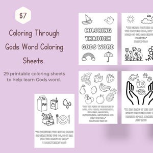 Coloring Through Gods Word Pt 1, Coloring Pages for Kids, Printable Coloring Sheets, Homeschool Activities, Church Ministry, Sunday School