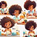 Black Girl Science Clipart, African American Kids Scientist Party ...