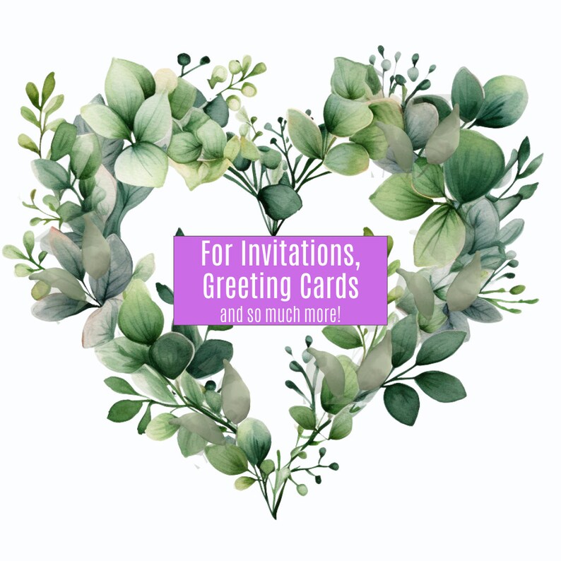 Botanical Floral Heart Frame PNG, Watercolor Valentine Heart Wreath ...
