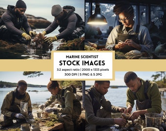 Afroamerykańska biologia morska Zdjęcia stockowe, Czarny w oceanografii nauk morskich, Różnorodne obrazy STEM, Cyfrowe pobieranie Komercyjne użycie