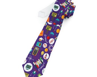 Science Teacher Gift Necktie, Fathers Day Birthday gift for him, Scientist Necktie, Graduation Gift