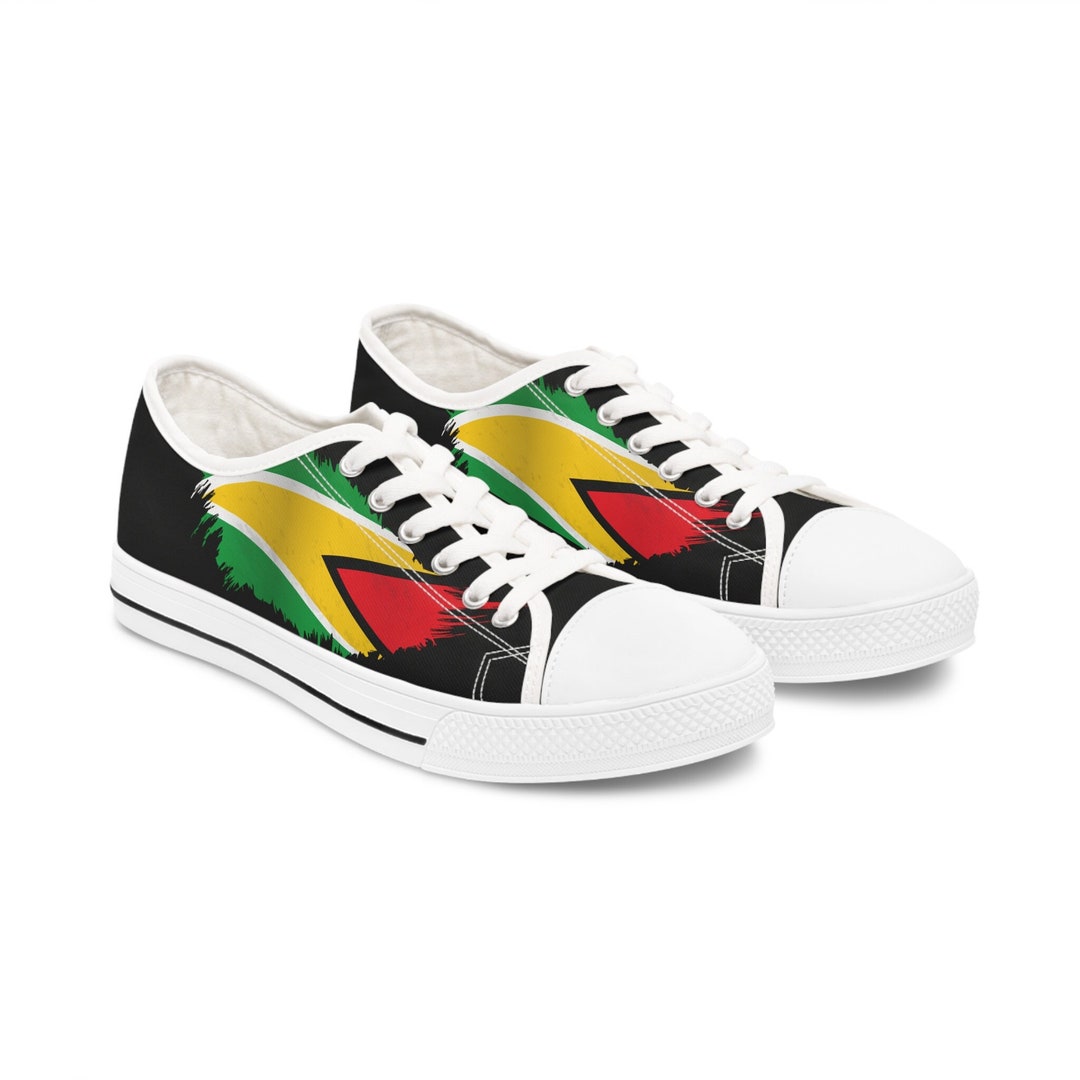Guyanese Flag Low Top Sneakers Guyana Sneakers Carnival Etsy