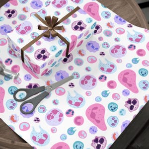 Blood Cells Gift Wrapping Paper, Neutrophil Biology, Hematologist, Immunologist, Science Teacher, PhD Researcher Graduation, Scientist Xmas