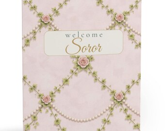 Juego de tarjetas de bienvenida para hermanas / Papelería inspirada en AKA / Pearls and Ivy / Interior en blanco