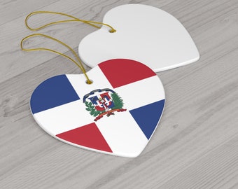 Adorno de República Dominicana, Adorno navideño, Recuerdo para dama de honor de boda, Bandera dominicana, Punta Cana, Santo Domingo