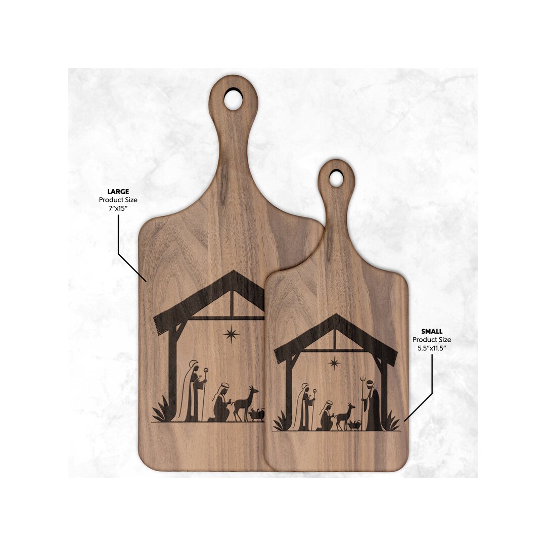 Nativity Scene Gift Chopping Board Religious Christmas Gift Etsy