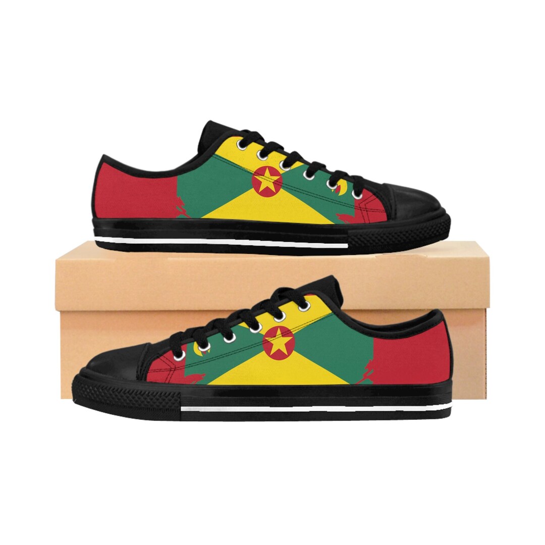 Grenada Flag Shoes, Grenadian Men's Sneakers Low Cut Etsy