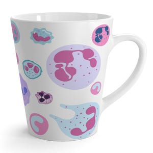 Biology Mug, Science Teacher Scientist Gift, Nerdy 12oz Coffee Mug, Blood Cells Neutrophil, Biomedical Science Graduation Gift, Hematologist
