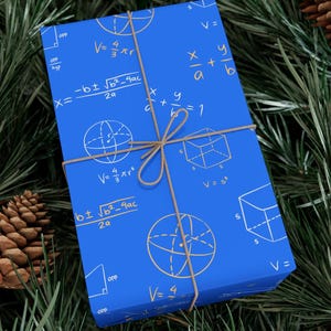 Math Gift Wrap, Trigonometry, Calculus Equations, Gift for Math Teacher ...